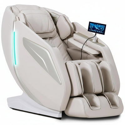 4D Full Body Zero Gravity SL-Track Massage Chair, Beige