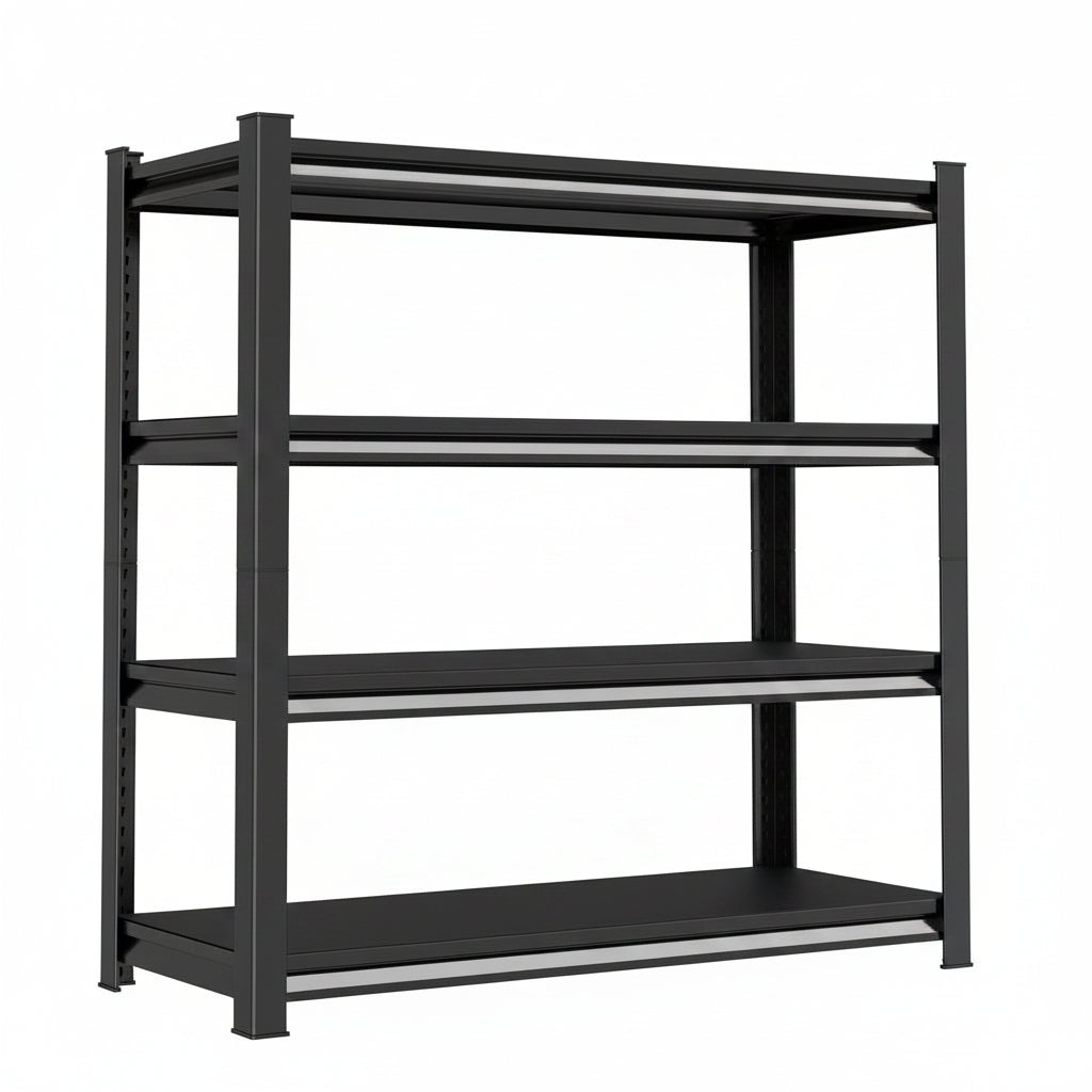 48" W Garage Shelving Heavy Duty, 2200LBS Loads Adjustable Garage Storage Shelves,4-Tier Metal Storage Racks and Shelving Units, Utility Rack Shelves,48" W X 16" D X 63" H,Black