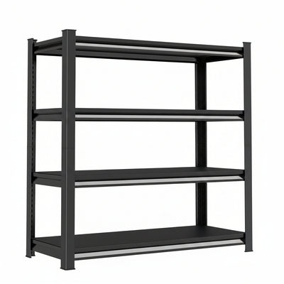 4-Tier Metal Garage Shelving Unit 48"W x 16"D x 63"H, Black