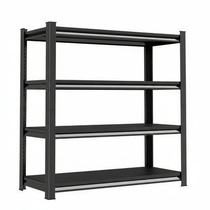 48" W Garage Shelving Heavy Duty, 2200LBS Loads Adjustable Garage Storage Shelves,4-Tier Metal Storage Racks and Shelving Units, Utility Rack Shelves,48" W X 16" D X 63" H,Black