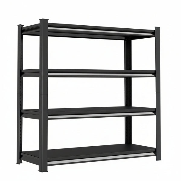 48" W Garage Shelving Heavy Duty, 2200LBS Loads Adjustable Garage Storage Shelves,4-Tier Metal Storage Racks and Shelving Units, Utility Rack Shelves,48" W X 16" D X 63" H,Black