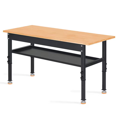 48"W x 24"D Heavy-Duty Workbench with Solid Wood Top