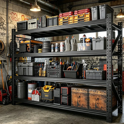 3 Sets Garage Shelves Heavy Duty 73"H*57"W*23.6"D Metal Garage Shelving Unit High Load Capacity Industrial Storage Shelves for Garage Warehouse Basement — product view 2