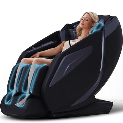 4D Massage Chair: Full Body Zero Gravity Massage Chair Full Body SL Track Chair Massage Black — product view 2