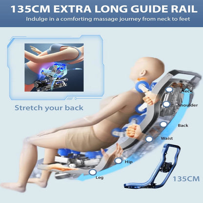 4D Massage Chair: Full Body Zero Gravity Massage Chair Full Body SL Track Chair Massage Black — product view 6