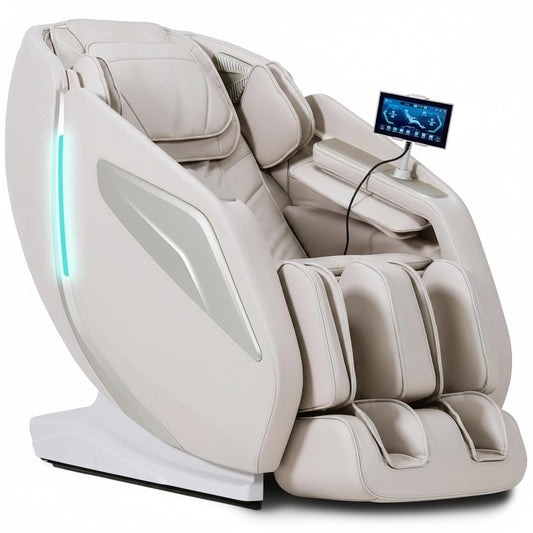 4D Full Body Zero Gravity SL-Track Massage Chair, Beige