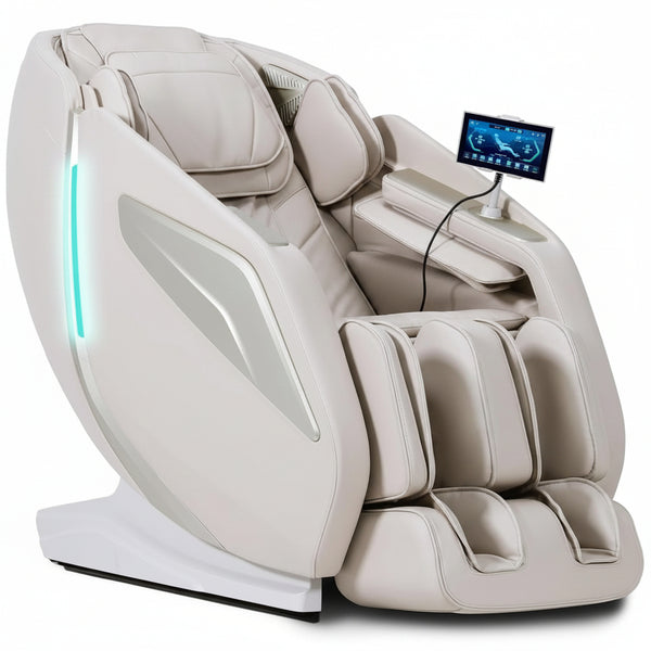 4D Full Body Zero Gravity SL-Track Massage Chair, Beige