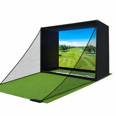 10x8 Ft Golf Simulator Enclosure with HD Impact Screen Kit